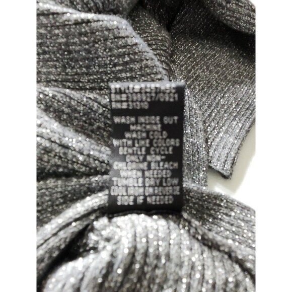 I.N.Studio Womens Size 3 X Silver top blouse plus  3/4 sleeve Crew Neck NWT --22 - Picture 10 of 10